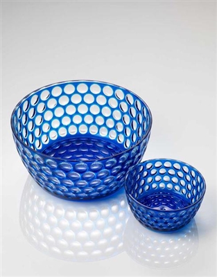 Lente Blue Salad Bowl by Mario Luca Giusti