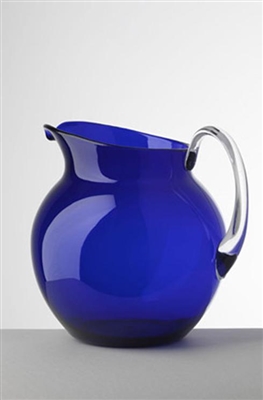 Palla Transparent Blue Pitcher by Mario Luca Giusti