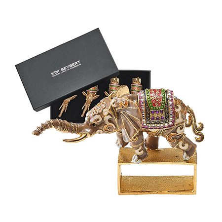 Kim Seybert - Mahout Napkin Ring in Gold - Set of 4 in a Gift Box