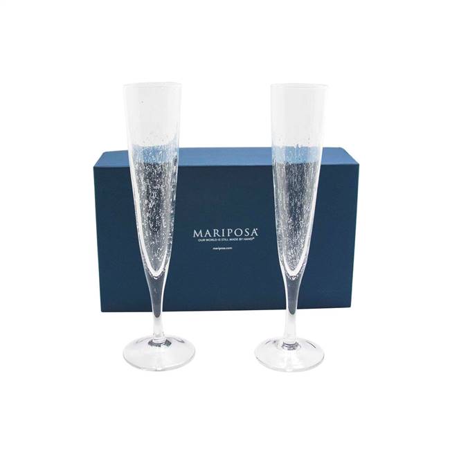 Bellini Champagne Flutes S/2 by Mariposa