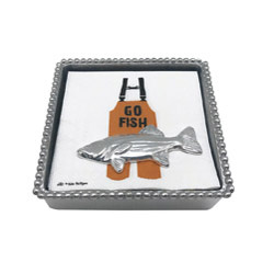 Mariposa - Fish Beaded Napkin Box Set