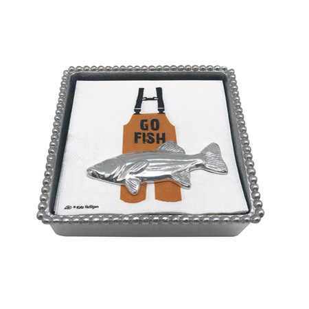Mariposa - Fish Beaded Napkin Box Set