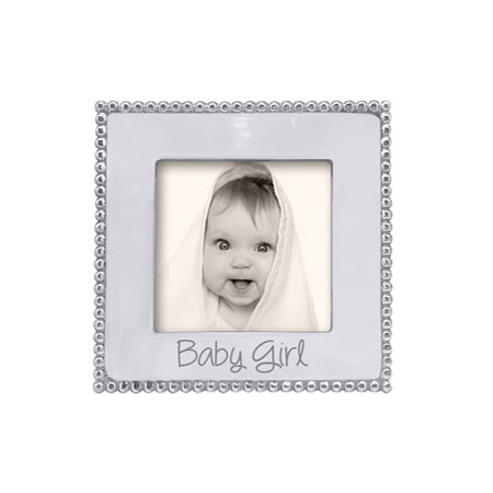 Mariposa - Baby Girl Beaded 4X4 Frame