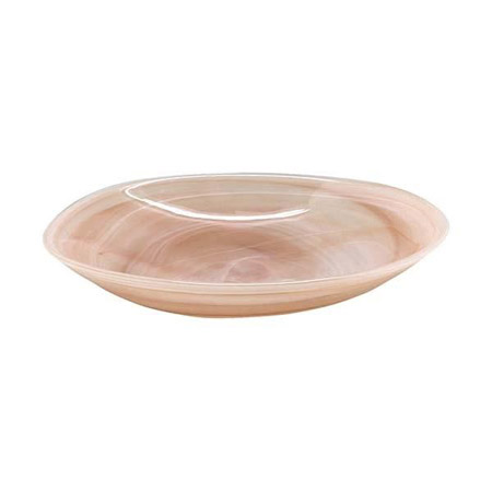 Mariposa - Alabaster Blush Large Oval Bowl