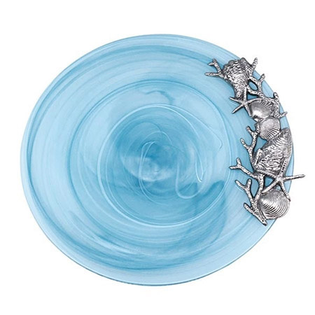 Mariposa - Alabaster Aqua Seaside Platter