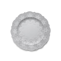 Merletto White Dinner Plate by Arte Italica