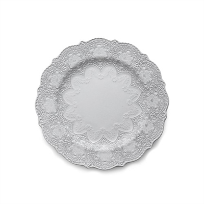 Merletto White Dinner Plate by Arte Italica