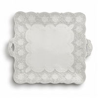 Merletto Antique Square Platter with Handles by Arte Italica