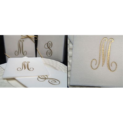 Monogrammed Initial Paper Guest Towels