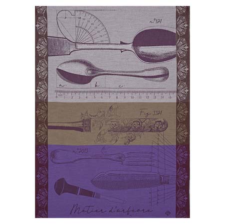 Metier D'Orfevre Tea Towels (Pair) 24" x 31" by Le Jacquard Francais