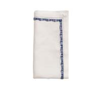 Filament Napkin in White & Navy, Set of 4 by Kim Seybert