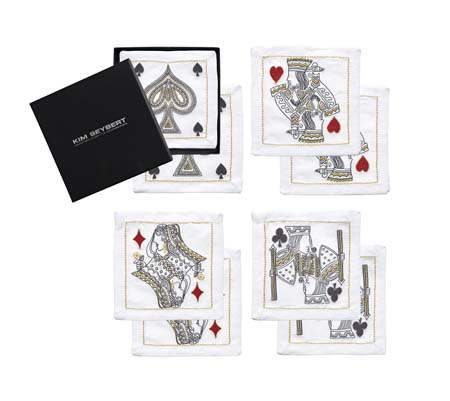 House of Cards Cocktail Napkins (Set of 8) by Kim Seybert