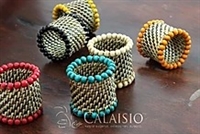 Calaisio - Napkin Rings with Beads - 2" x 2"H