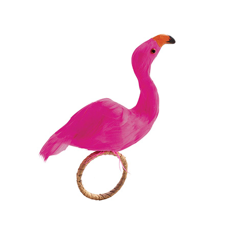 Kim Seybert - Flamingo Napkin Ring in Pink & Orange - Set of 4