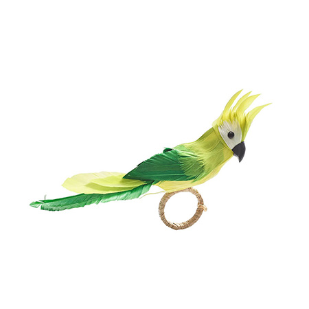 Kim Seybert - Parakeet Napkin Ring in Green - Set of 4