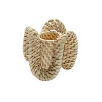 Kim Seybert - Ruffle Napkin Ring in Natural - Set of 4