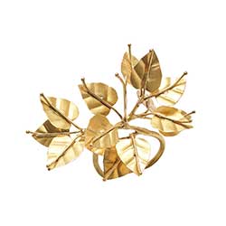 Kim Seybert - Bougainvillea Napkin Ring in Gold - Set of 4