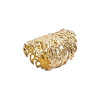 Kim Seybert - Coral Cuff Napkin Ring in Gold - Set of 4