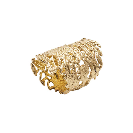 Kim Seybert - Coral Cuff Napkin Ring in Gold - Set of 4