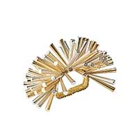 Kim Seybert - Fringe Napkin Ring in Gold & Silver - Set of 4