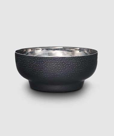 Northstar Round Bowl w Black Nickel 6" D by Mary Jurek Design