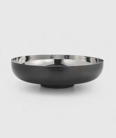 Northstar Round Bowl with Black Nickel 11" D by Mary Jurek Design