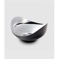 Northstar Crescent Bowl with Black Nickel 12" x 5.5" by Mary Jurek Design