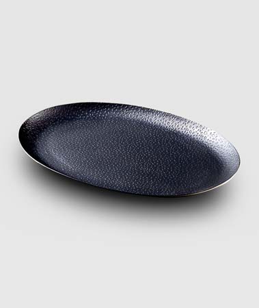 Northstar Oval Tray with Black Nickel 8.75" x 5.5" by Mary Jurek Design