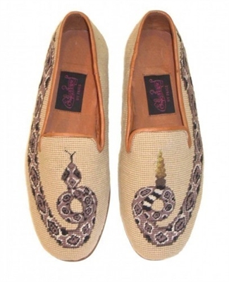 ByPaige - Rattlesnake Needlepoint Loafers for Men
