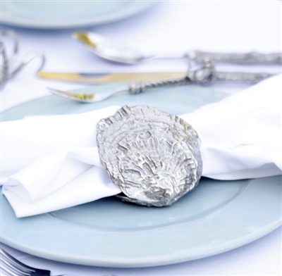 Pewter Clam Shell Napkin Ring by Vagabond House