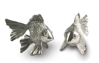 Pewter Goldfish Salt and Pepper Set by Vagabond House