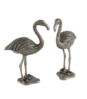 Flamingo Pewter Salt and Pepper Shakers by Vagabond House
