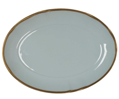 Powder Blue Oval Platter by Anna Weatherley