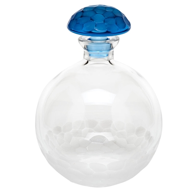 Pebbles Aquamarine Round Decanter by Moser