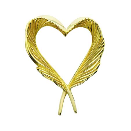 Heart Feather Pendant by Grainger McKoy