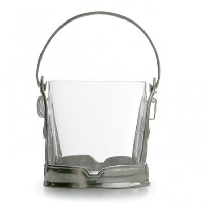 Taverna Crystal Ice Bucket with Handle by Arte Italica