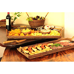Rectangular Glass Appetizer Tray Reinforced with Wrought Iron by Calaisio