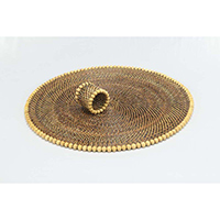 Round Placemat with Beads Natural - Set of 4 by Calaisio