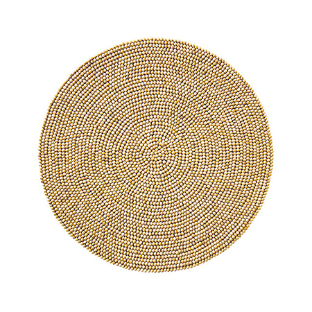 Kim Seybert - Wood Round Placemat in Natural - Set of 4