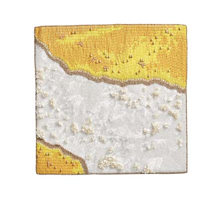 Sunrise Placemat in Yellow & White, Set of 2 by Kim Seybert
