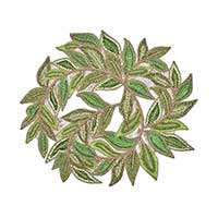 Kim Seybert - Trellis Placemat in Green & Gold - Set of 2