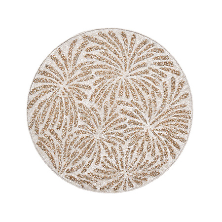 Kim Seybert - Fireworks Placemat in White, Gold & Silver - Set of 2