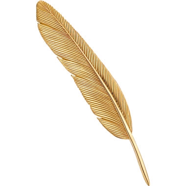 Dove Tailfeather Pin Silver/Gold by Grainger McKoy