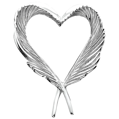 Heart Feather Pin Silver/Gold by Grainger McKoy