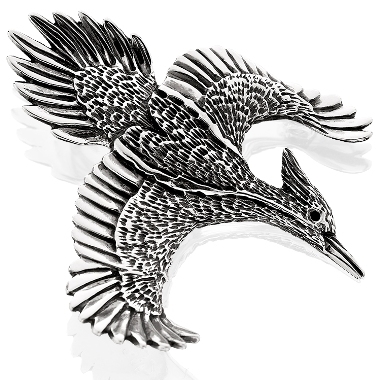 Ivory-Billed Woodpecker Pin Silver/Gold by Grainger McKoy