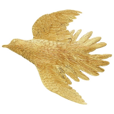 Dove Pin/Pendant Silver/Gold by Grainger McKoy