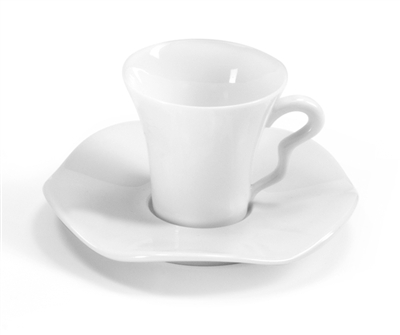 Gala Blanc Tea Cup and Saucer by Medard de Noblat