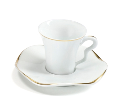 Etincelle Or Tea Cup And Saucer by Medard de Noblat