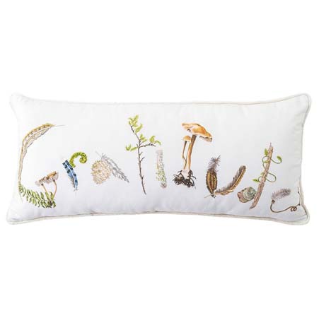 Forest Walk Gratitude 12"x 27" Pillow by Juliska