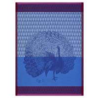 Planche Animaliere Paon Tea Towels (Pair) 24" x 31" by Le Jacquard Francais